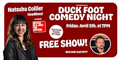 Hauptbild für Duck Foot Miramar April Comedy Night! April 5th 2024 FREE SHOW!