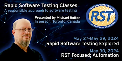 Rapid Software Testing Classes - Live in Toronto! primary image