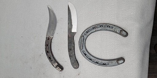 Imagem principal do evento Forge  a Horse shoe into  Knife class -beginner 12and up!