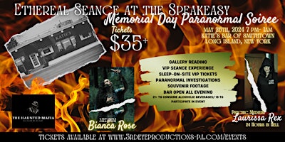 Image principale de ETHEREAL SEANCE AT THE SPEAKEASY: Memorial Day Paranormal Soiree