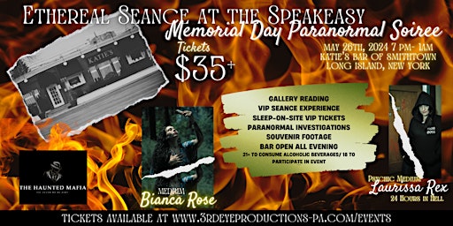 Primaire afbeelding van ETHEREAL SEANCE AT THE SPEAKEASY: Memorial Day Paranormal Soiree