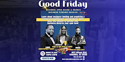 Primaire afbeelding van Good Friday Business Brunch!Business Open House,Business Funding and more!!