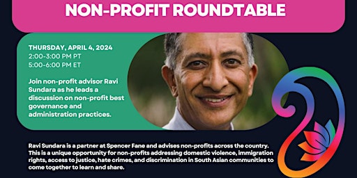Imagem principal do evento Non-Profit Roundtable with Ravi Sundara