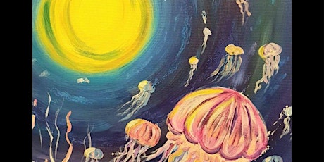 School hoilday painting workshop in Melbourne: Jellyfish