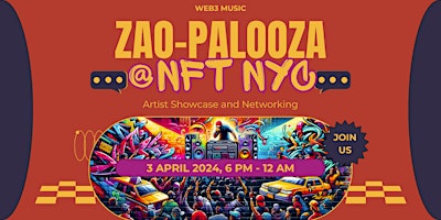 Immagine principale di ZAO-PALOOZA Web 3 Music @ NFT NYC 