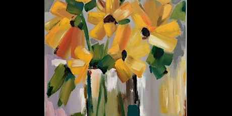 School hoilday painting workshop in Melbourne: Yellow Flowers