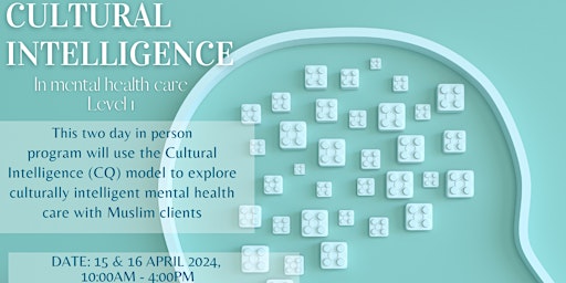 Primaire afbeelding van Cultural intelligence in Mental Health Care (Level 1) Two Day Training