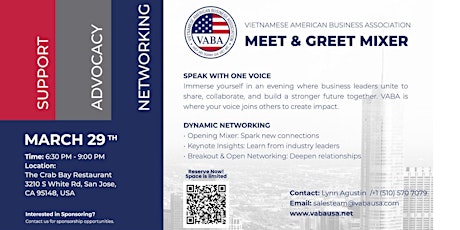 Empower Your Business with VABA: Meet & Greet Mixer