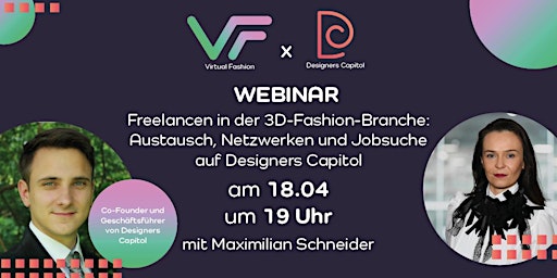 Freelance in der 3D-Fashion Branche: Austausch, Netzwerken und Jobsuche primary image