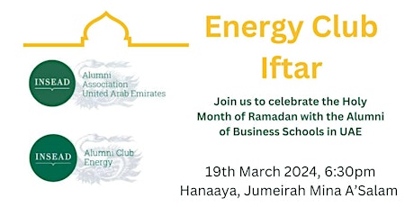 Imagen principal de INSEAD Energy Club UAE Iftar - 19th March