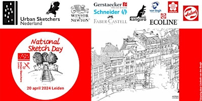 Image principale de National Sketch Day Leiden - 20 april 2024- Urban Sketchers Netherlands