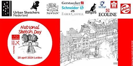 National Sketch Day Leiden - 20 april 2024- Urban Sketchers Netherlands  primärbild