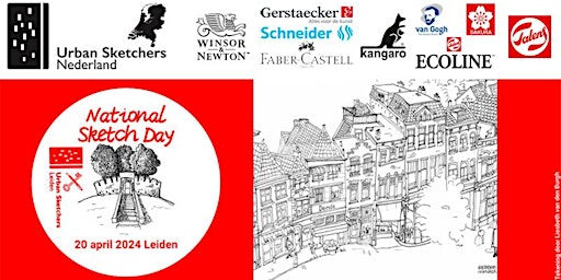 Immagine principale di National Sketch Day Leiden - 20 april 2024- Urban Sketchers Netherlands 