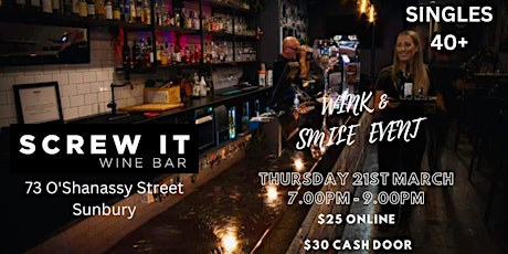 Single Over 40 enjoy hottest Wine Bar in Northern Suburbs | Wink & Smile