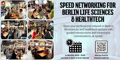 Hauptbild für Speed Networking for Life Sciences Tech Professionals @ The Social Hub