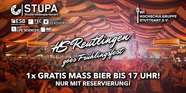 HS Reutlingen x VWI goes Frühlingsfest - So. 28.04.24 @ Wasenwirt
