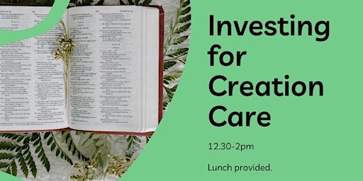 Imagem principal do evento Investing for Creation Care