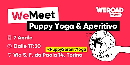 Hauptbild für WeMeet | Puppy Yoga & Aperitivo