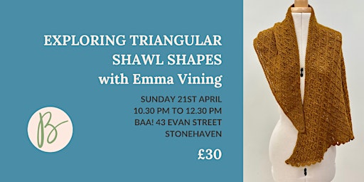 Primaire afbeelding van Exploring Triangular Shawl Shapes with Emma Vining