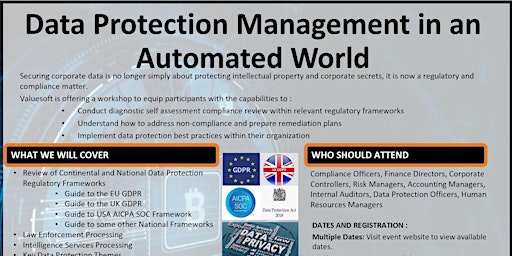 Image principale de Data Security and Protection in an Automated World