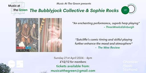 Imagem principal do evento Music At The Green: Sophie Rocks & The Bubblyjock Collective