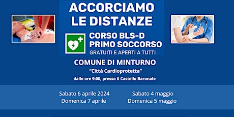 ACCORCIAMO LE DISTANZE, corso di BLS-D e primo soccorso - 1° weekend