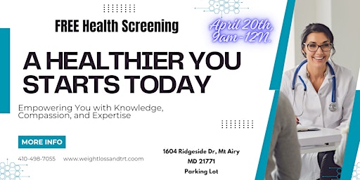 Imagem principal do evento Free Health Screening: A Healthier You Starts Today