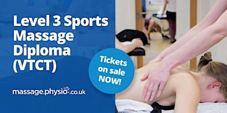 VTCT Level 3 Sport Massage Diploma - Manchester primary image