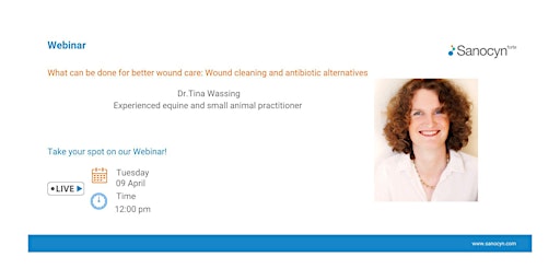 Hauptbild für Webinar with Dr. Tina Wassing: Wound cleaning and antibiotic alternatives