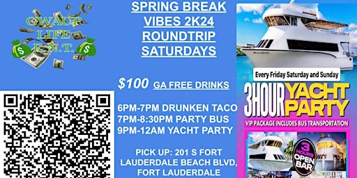 Primaire afbeelding van #1 YACHT PARTY MIAMI 3HOURS FREE DRINKS