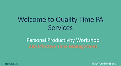 Quality Time Management Workshop