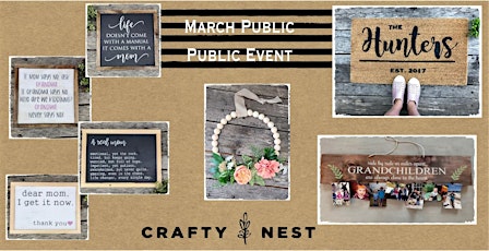 April 9th Public Night at The Crafty Nest
