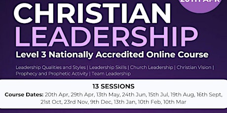 Level 3 Christian Leadership Course (Accredited)