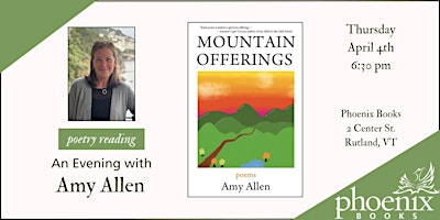 Imagem principal do evento An Evening of Poetry with Amy Allen: Mountain Offerings