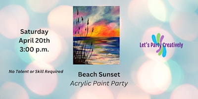 Immagine principale di Beach Sunset Paint Party! 