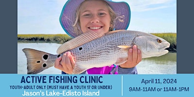 Imagen principal de Youth-Adult Active Fishing Clinic at Jason's Lake at Botany Bay WMA