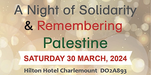 Immagine principale di Night of Solidarity: Palestine fundraising dinner 