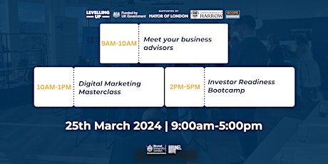 Imagem principal de Digital Marketing Masterclass, Investor Readiness Bootcamp, Business Advice