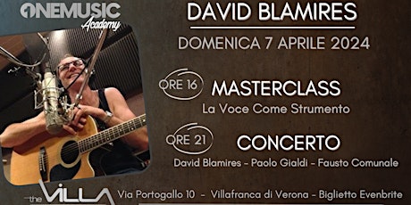 DAVID BLAMIRES  - Masterclass e Concerto