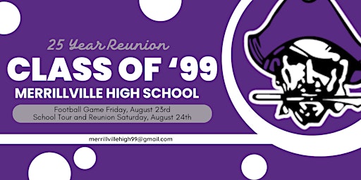 Primaire afbeelding van 25 Year Reunion - Merrillville High School Class of '99