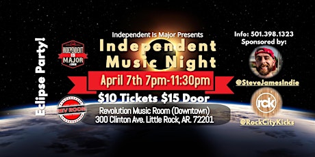 #IndependentMusicNight (Eclipse Party) 7pm-11:30pm @RevRoomLR