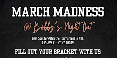 Imagem principal de MARCH MADNESS @ Bobby's Night Out East Village NYC - 3 projectors + 1 TV!