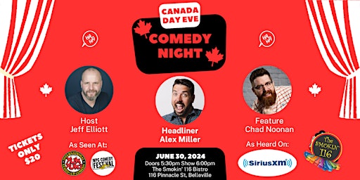 Primaire afbeelding van Canada Day Eve Comedy Night