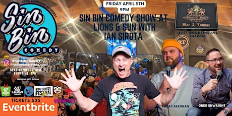 Sin Bin Comedy Show at Lions and Suns with Ian Sirota