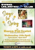 Primaire afbeelding van SUJC Live at the Electric - "Songs for Spring" with the Karen Pitt Sextet