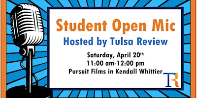 Immagine principale di Student Open Mic Hosted by the Tulsa Review 