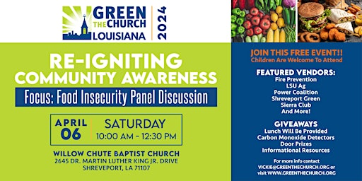 Imagem principal do evento Green the Church Louisiana: Re-Igniting Community Awareness