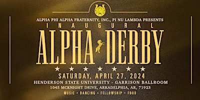 Imagem principal do evento Pi Nu Lambda Presents: Inaugural Alpha Derby