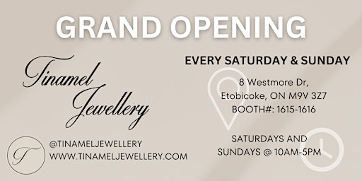 Imagem principal do evento Tinamel Jewellery Grand Opening - Dr. Fleas Flea Market