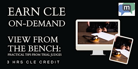 View from the Bench: Straight from the Trial Judges - ON-DEMAND primary image